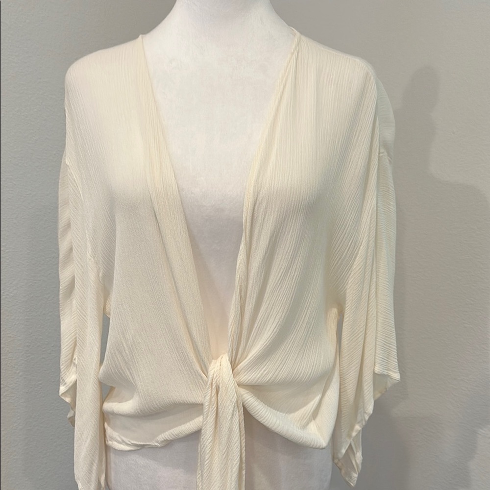 HYFVE White Tie-Front Shrug - Picture 2 of 11